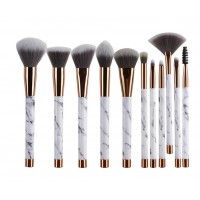 Free Samples Beauty Products 11PCS Marble Makeup Brush Set Rhinestone Makeup Brushes